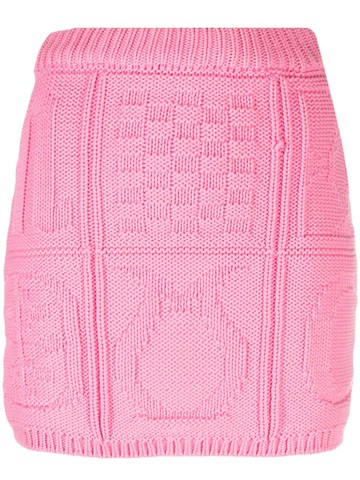 Nanushka - Colinda cable-knit cotton miniskirt - women - Cotton - S - Pink