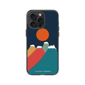 iPhone 15 Pro Max Clear 酷墨灰 - ilovedoodle (Lim Heng Swee) - Cat Landscape - Colorful Mountains 貓咪五彩山