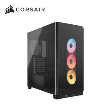 海盜船Corsair Frame 4500X 一體式全景玻璃 E-ATX機殼【黑｜附RS120R炫光風扇*3】