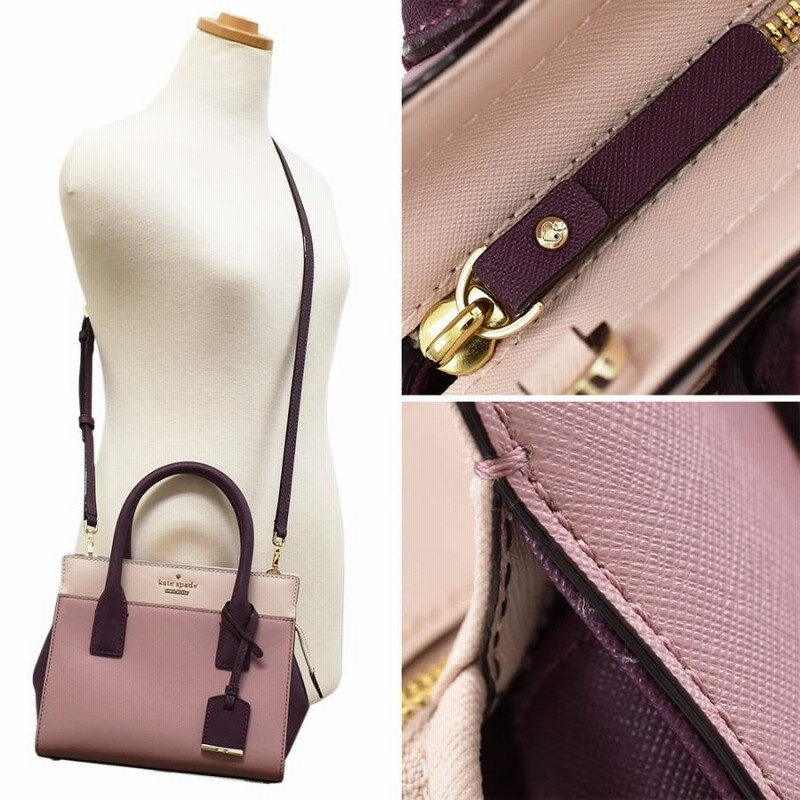 ケイトスペード Kate Spade キャメロンストリート ミニ キャンダス 2wayハンドバッグ レザー ピンク系×ワインレッド PXRU6669  中古 | LINEブランドカタログ