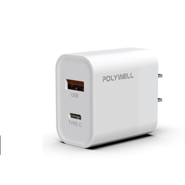 充電器 快充頭 polywell pd雙孔 快充 30w typea+c 豆腐頭 適用
