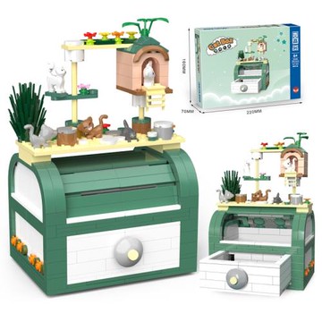 可愛貓咪積木首飾盒戒指盒禮盒拼裝玩具浪漫求婚生日情人節禮物