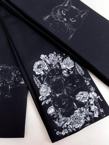 雙面和服半幅帶/ 浴衣腰帶 - 貓界三巨頭樣式