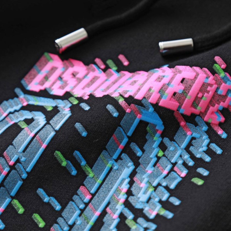 DSQUARED2 ディースクエアード パーカー PIXELED ICON COOL HOODIE