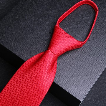 男士結婚易拉得婚禮領帶懶人拉鏈式新郎伴郎婚禮紅色免打結正裝