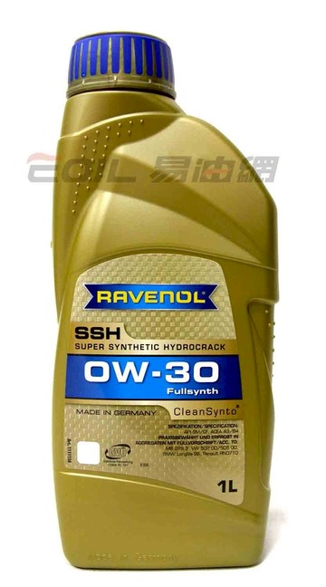 RAVENOL Super Synthetic Hydrocrack SSH SAE 0W30 合成機油【299免運領券再享折扣】