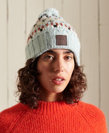 Superdry Women's Women's Intarsia Beanie Blue / Soft Blue Marl - Size: 1SIZE