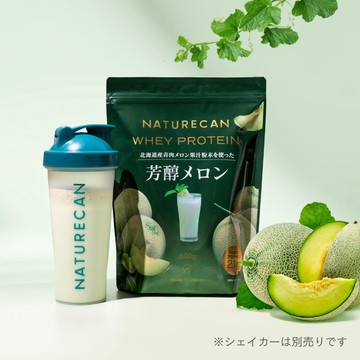 [日本 Naturecan Fitness] 濃縮乳清蛋白粉-北海道哈密瓜（600g/包）