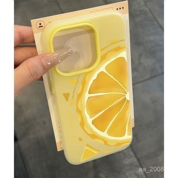 黃檸檬手機殼 適用蘋果16ProMax手機殻iPhone15/14二閤一13/12/11磨砂XS膚感X軟/防摔/手機殼