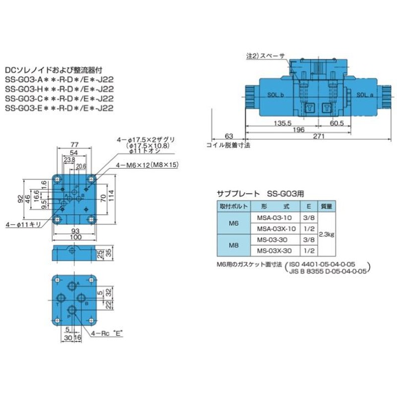 送料無料】NACHI SS-G03-C6-R-D2-22 ソレノイドバルブ 電磁弁 集中端子箱形 | LINEブランドカタログ