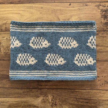 刺蝟造型頸圈 (鋼藍×米 beige) 男女適用，兒童亦可配戴