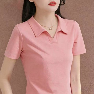 2026新款中年媽媽polo衫翻領短袖t恤女夏季薄款有領減齡運動上衣