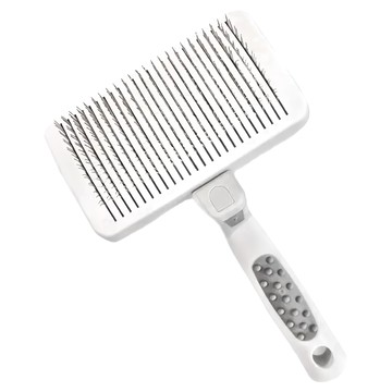 URBANER 奧本 伸縮清毛針梳 寵物用 自動伸縮設計 不鏽鋼細針  白色  1支