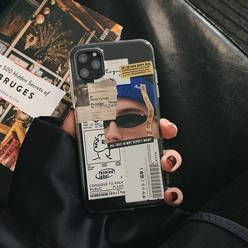 台灣出貨❤創意標籤iPhone16蘋果17pro手機殼11透明13適用MAX彩繪12潮牌15軟