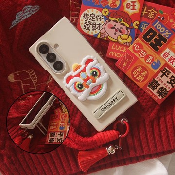 立體國潮 醒獅頭像 三星 Z Fold 7 5 4 3 6 Fold6 Fold5 Fold7 手機殼 防摔 保護套