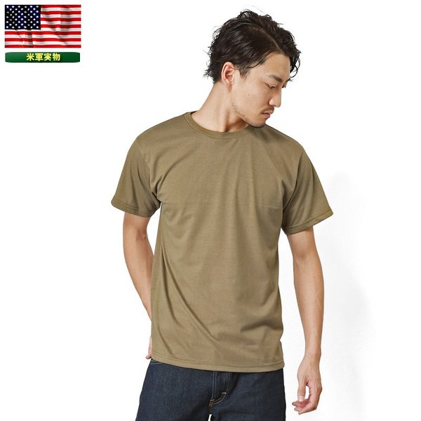 実物 新品 米軍 OCP用 MOISTURE WICKING Tシャツ TAN MADE IN USA ミリタリー 吸汗 速乾 インナー 肌着  アメリカ製 カットソー 軍モノ【クーポン対象外】【I】 通販 LINEポイント最大0.5%GET | LINEショッピング