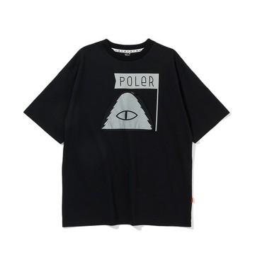 日本限定POLER PRM WASH SUMMIT POCKET TEE 山型眼口袋T恤 / 黑