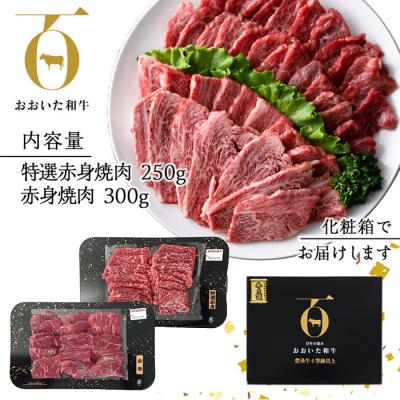 ふるさと納税 佐伯市 おおいた和牛 赤身 焼肉 2種セット (合計550g・特選赤身焼肉250g 赤身焼肉300g)