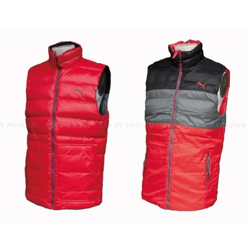 PUMA 男 百搭 防風 保暖 輕柔 雙面穿 羽絨背心-紅 (561869-02)