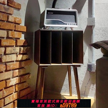 【台灣公司 可打統編】黑膠唱片收納櫃純實木留聲機架收納盒電唱機高腳櫃留聲機專用復古