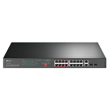 TP-Link TL-SL1218MP 16 埠 10/100Mbps + 2 埠 Gigabit 非管理型 PoE 交換器 昌運監視器