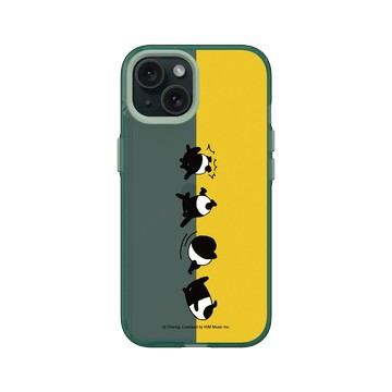 iPhone 15 Clear 憂墨綠 - 馬來貘 Laimo - 翻滾吧!來貘!