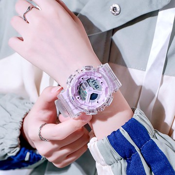 手錶 2021年新款手錶女孩初高中學生女童夏季防水透明獨角獸兒童電子錶【CM11737】