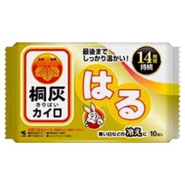 小林製藥 桐灰 小白兔貼式暖暖包 輕薄貼合 適用於腰部、肩膀 10入 14小時持續溫暖  1包