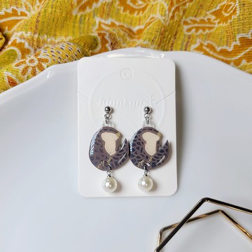 小森林 穿山甲 手繪熱縮片 耳環