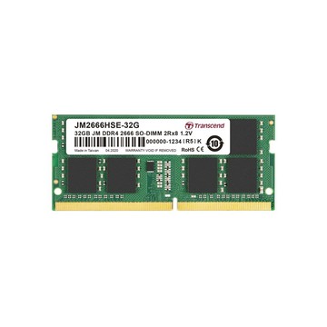 Transcend 32GB JetRam DDR4 2666 筆記型記憶體(JM2666HSE-32G)~適用第9代以上CPU