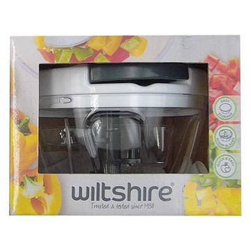 Wiltshire 食物切碎器 單手拉動手柄即可快速切碎 3個獨立刀刃  黑色 + 白色 + 透明色  1個