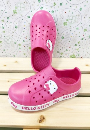 【震撼精品百貨】Hello Kitty 凱蒂貓~台灣製Hello kitty正版兒童布希鞋-桃(15~20號)#18187