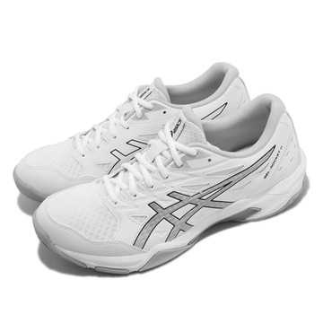 Asics 排球鞋 GEL-Rocket 11 女鞋 男鞋 白 灰 抗扭 羽桌球 室內球場 運動鞋 亞瑟士 1072A093101