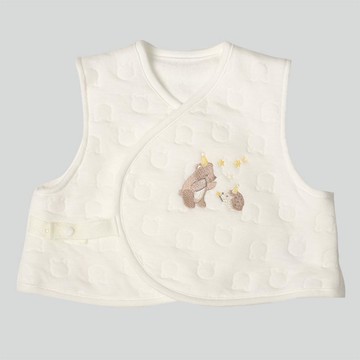 akachan honpo - 背心 保暖鋪棉-按扣款-米白色 (50~60cm)