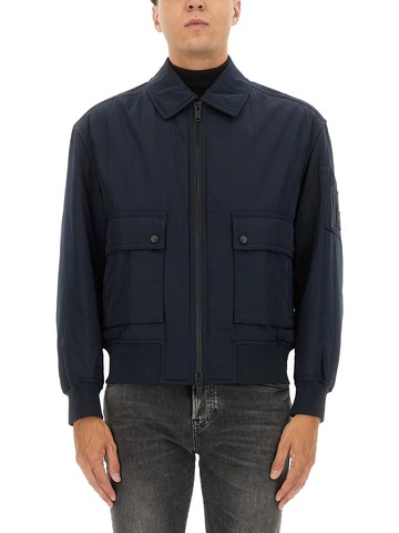 boss bomber jacket with removable lining