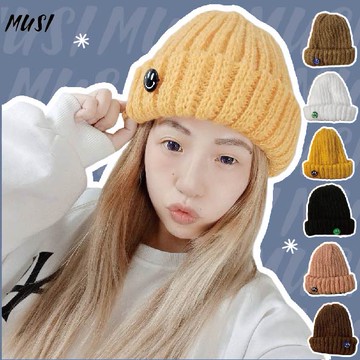 [台灣快發]毛線帽 毛帽 保暖帽 大頭圍毛帽 冷帽 毛帽女 韓國女帽 出遊必備帽子 造型毛帽