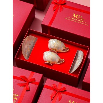 美道咖啡杯高檔禮盒精致高顏值歐式下午茶茶具杯碟套裝輕奢高級感