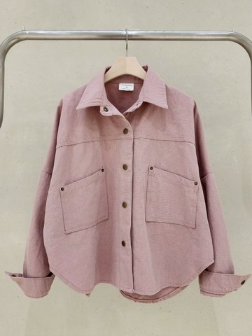 正韓大口袋個性棉襯衫｜早春顯瘦寬版襯衫外套兩穿