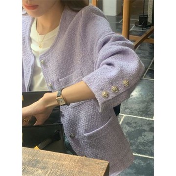 韓版小香風外套女短款小個子2025春秋新款法式名媛高級感休閑上衣