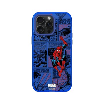 iPhone 15 Pro Max Clear 激光藍 - 迪士尼-漫威 Marvel - 蜘蛛人-漫畫風格