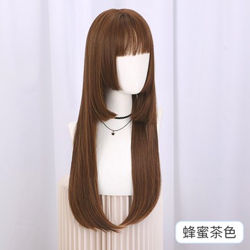 長假髮整頂假髮-齊瀏海日系雙層公主切女假髮73vs41【獨家進口】【米蘭精品】