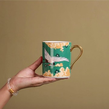 新中式馬克杯創意陶瓷水杯辦公室國潮杯子早餐家用咖啡杯男生情侶