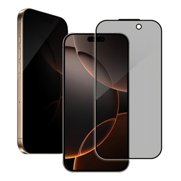 Timo 玻璃螢幕保護貼，附貼膜神器，黑邊防窺，防水疏油，防指紋沾染，2.5D弧邊  iPhone 16  1個