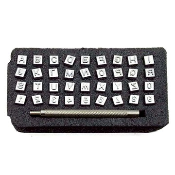 皮革工藝字母壓印燙金工具組 4mm  1套  什錦
