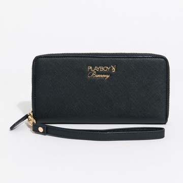 PLAYBOY - 拉鍊長夾 Miss Perfect系列 - 藍色/542-5701-56-3
