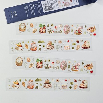 Pinkoi 世界設計師PET膠帶 第二彈 | 奇幻森林的西點店 | sakurabaCAFE | 亮面款
