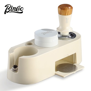 BINCOO 咖啡機壓粉底座 壓粉器布粉器套裝 意式咖啡器具 咖啡機配件工具 51MM/58MM