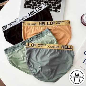 【M世代】男內褲 三角內褲 三角褲中腰無痕透氣夏天薄款 字母個性青少年男士內褲 三角緊身男士三角褲 AUS3106