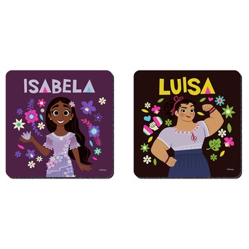 收納王妃 - 迪士尼 Disney 魔法滿屋【女孩】 珪藻土軟式吸水杯墊-二入組10X10X0.5CM