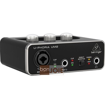 ::bonJOIE:: 美國進口 Behringer U-Phoria UM2 USB 錄音介面 (全新盒裝) USB2.0 德國耳朵牌 錄音卡 內建48V幻象